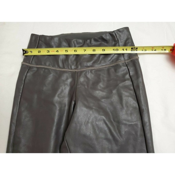 Athleta Faux Leather All Over Gleam Olive Gray Leggings Women's Size XXS EUC - Picture 6 of 9